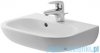 Duravit D-Code umywalka mała z przelewem z półką na baterię 450x340 mm 070545 00 02